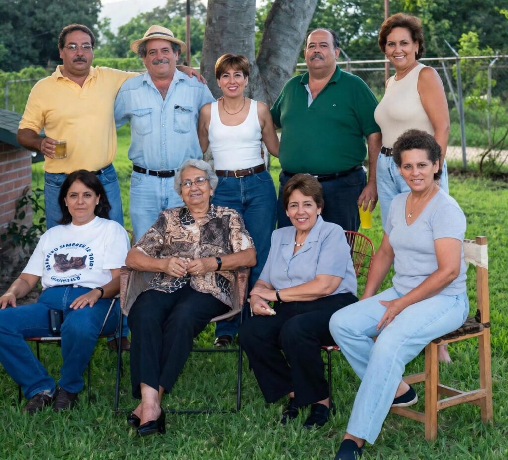 Hermanos: la misma raíz, lugares distintos 4 Mis hermanos de padre y madre con mi mamá